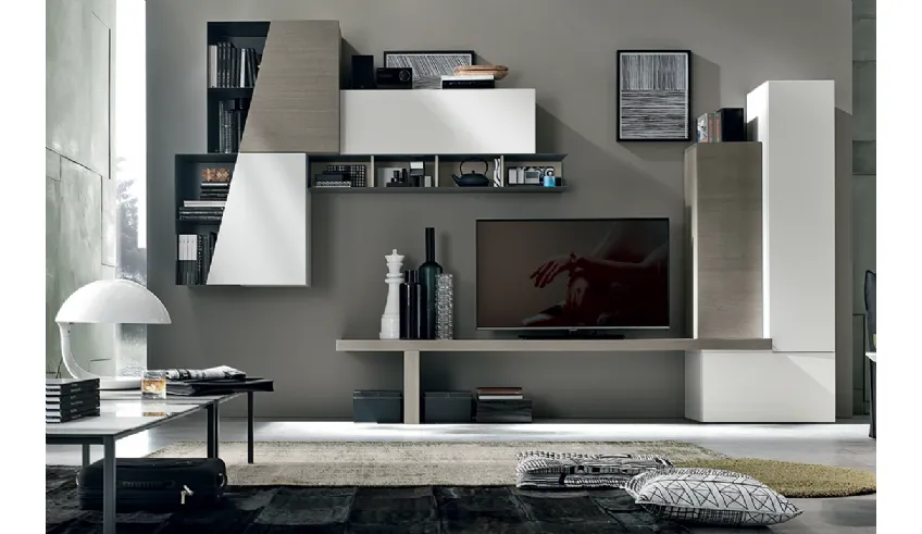 Soggiorno moderno composizione a16 Composizioni soggiorno design