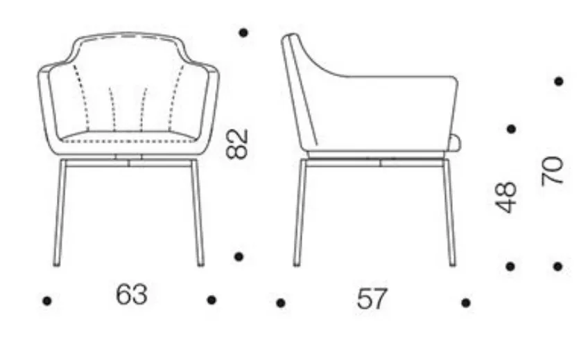 Poltroncina Ozzio tecnico