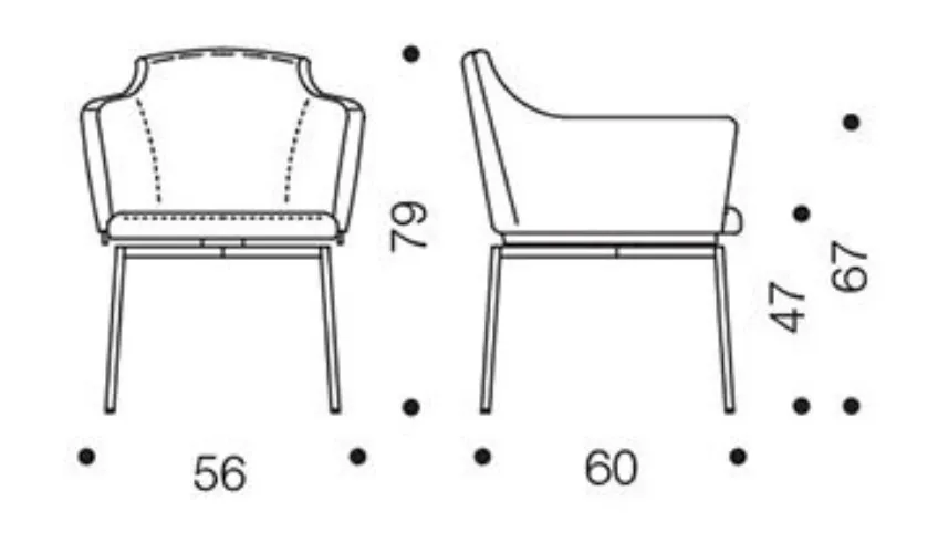 Poltroncina Ozzio tecnico