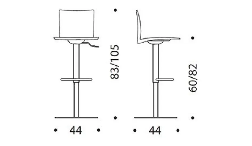 Sgabello Ozzio tecnico