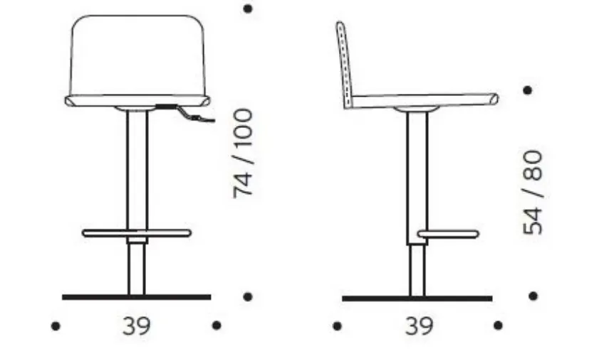 Sgabello Ozzio tecnico