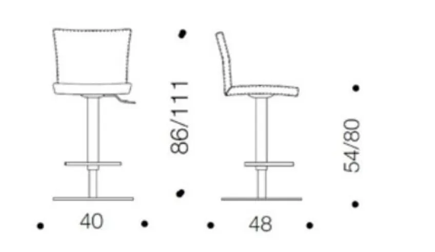 Sgabello Ozzio tecnico