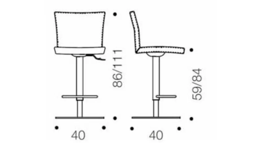 Sgabello Ozzio tecnico